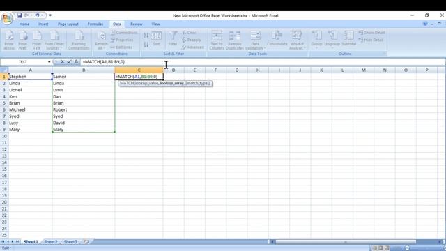 Compare Two Columns in Excel to Highlight Matched Records смотреть онлайн