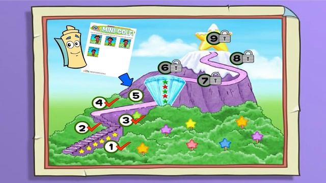 Dora the Explorer™: Dora's Star Mountain Mini-Golf! (Flash) - Full Game HD Walkthrough смотреть онлайн