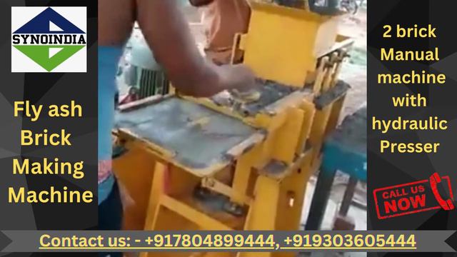 2 bricks Manual making machine, fly ash brick making machine hydraulicpresser/semi-automatic machin смотреть онлайн