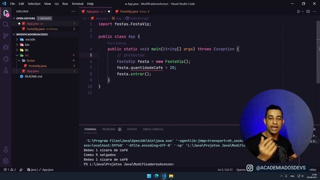 Configurando visibilidade de Atributos e Métodos (private, public) - Curso Java POO Aula #5 смотреть онлайн