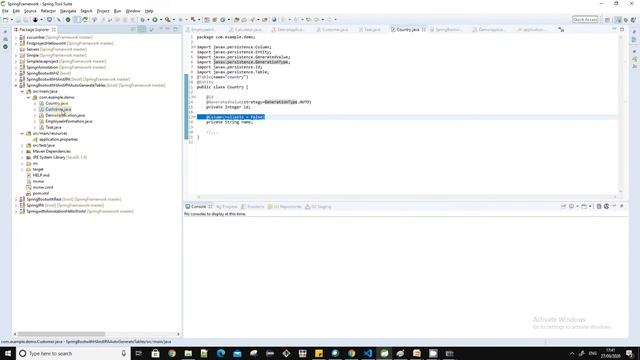 Create Table Schema from Entity classes in Spring in 10 min смотреть онлайн