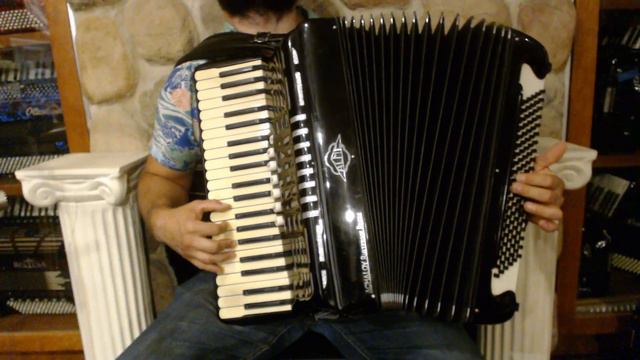 4370 - Black Acme Acmaloy Rustproof Reeds Piano Accordion LMMH 41 120 $999 смотреть онлайн