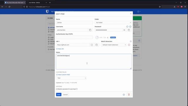 Crear cuenta en Bitwarden y github смотреть онлайн