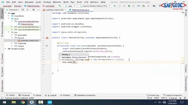 Simple ListView in Android Studio in Hindi/Urdu Part-14 смотреть онлайн