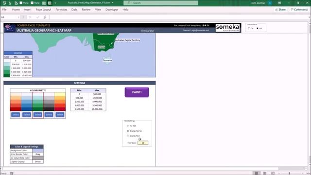 Australia Heat Map Generator | Dynamic Heat Map Excel Template! смотреть онлайн