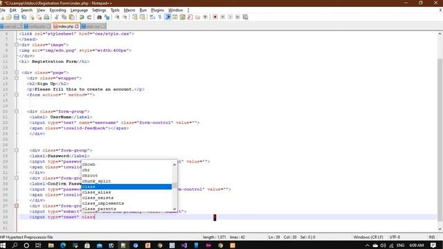 Registration Form in PHP with MySQL database CSS/bootstrap смотреть онлайн