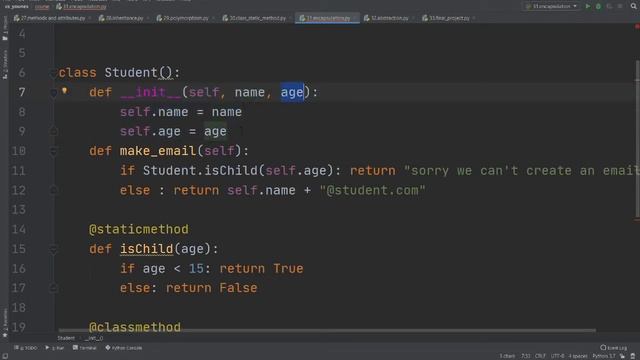 30# Class and Static Methods - السلوكات النوعية والساكنة смотреть онлайн