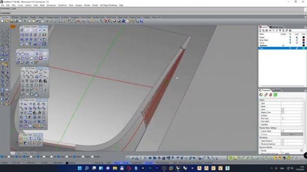Rhinoceros. Modeling. Топология построения углублений BMW M4 (RUS)