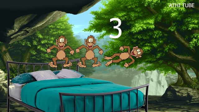 Five Little Monkeys Jumping on the bed | Maths Rhyme | Nursery Rhymes| Super simple kid song смотреть онлайн