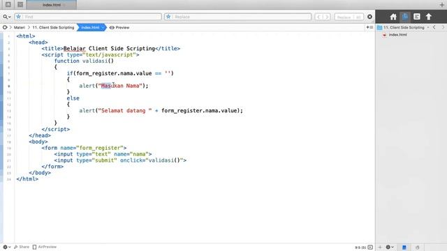 Client Side Script - Belajar Javascript смотреть онлайн
