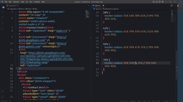 Contact Form with HTML and CSS, CSS Animations смотреть онлайн