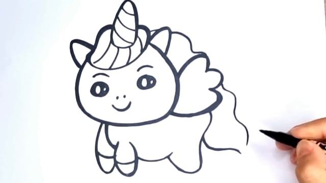 How to draw a cute Unicorn | Как нарисовать единорога для детей | Единорог Сурет салу смотреть онлайн