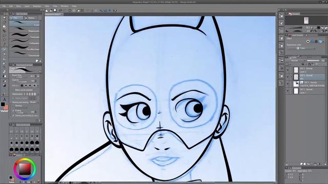 Alejandros Batgirl. Digital Inking Timelapse. Manga Studio 5. смотреть онлайн