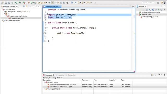 7. Automatically Insert Required Imports in Eclipse | Auto Import Option in Eclipse смотреть онлайн