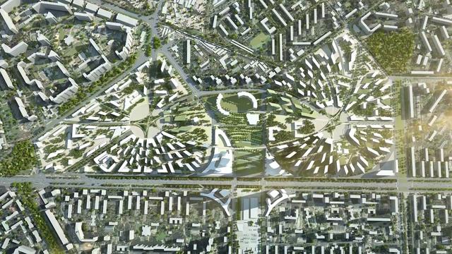 Zaha Hadid Architects: конкурсный проект реновации района Кузьминки смотреть онлайн