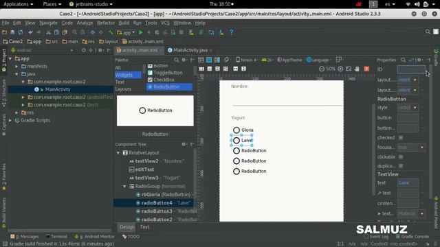 Caso 2 Android Studio (Radio Button, CheckBox) Part 1 смотреть онлайн