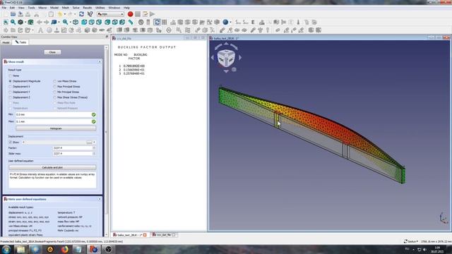 Проверка устойчивости балки во FreeCAD FEM смотреть онлайн