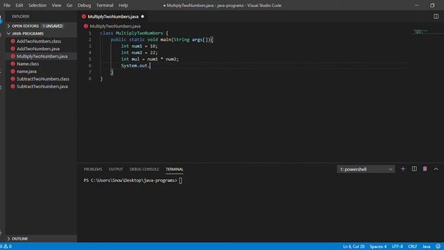 How to Multiple two number and print result in Java | Simple Program | 60 fps смотреть онлайн