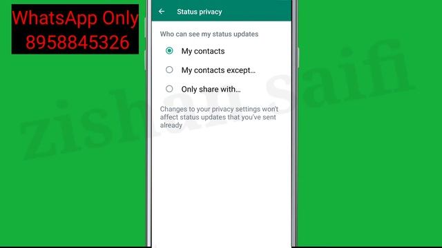 WhatsApp What is My contacts except... Means Showing About, Status, Profile смотреть онлайн