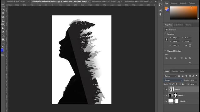 Create A Double Exposure  : Photoshop #Photoshop