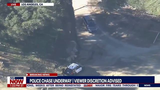 Strange car chase: Grand theft auto suspect takes police off-road | LiveNOW from FOX смотреть онлайн