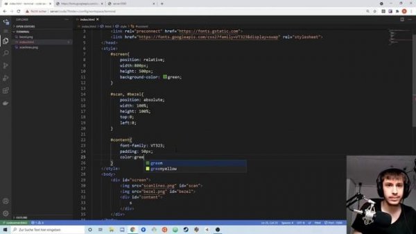 How to create an old school Terminal Effect in CSS and HTML | Tutorial