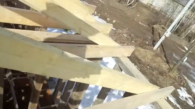Чердачное перекрытие, холодный чердак. Стропильная система. смотреть онлайн