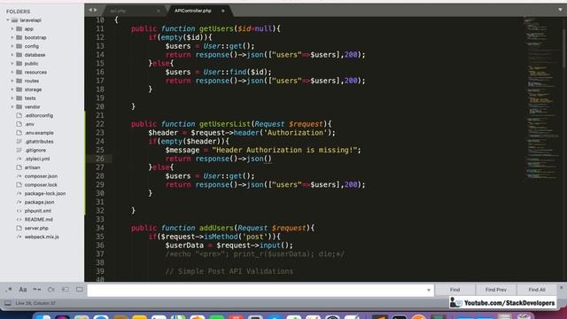 #13 Laravel API Tutorial | Laravel API Authentication (I) | Secure Laravel API without Passport смотреть онлайн