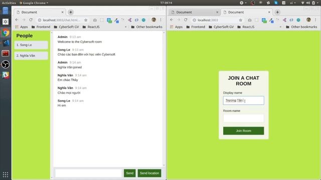 CyberSoft edu vn Dự án 5 Dự án Chat app với Node JS смотреть онлайн
