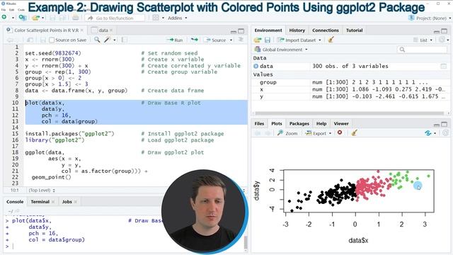 Color Scatterplot Points in R (2 Examples) | Draw XY-Plot with Colors | Base R & ggplot2 Package смотреть онлайн