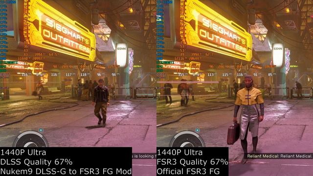 Starfield - Nukem9 DLSS-G to FSR3 FG vs. Official FS FSR3 FG - RTX 2080 TI - 1440P ULTRA 67% - Neon смотреть онлайн
