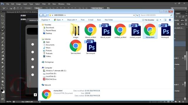 Slice Tool Photoshop Tutorial For Html Website