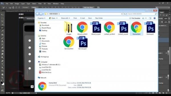 Slice Tool Photoshop Tutorial for Html Website
