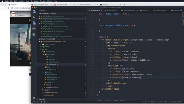 React Hooks Tutorial - A Crash Course on Styled Components, JSX, React Router, and HOC смотреть онлайн