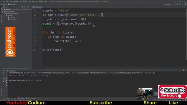 Python Full Course |Count the Number of Each Vowel|Day 63 смотреть онлайн