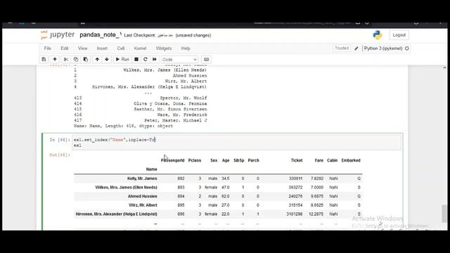 اختيار العناصر وتعيين قيم لها loc iloc pandas indexing assignig Python смотреть онлайн