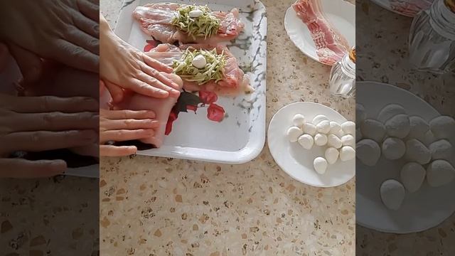 Фаршированные куриные грудки с кабачками #курица #куриная_грудка смотреть онлайн