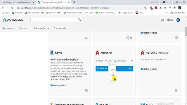 02. Download e instalação do AutoCAD 2020 смотреть онлайн