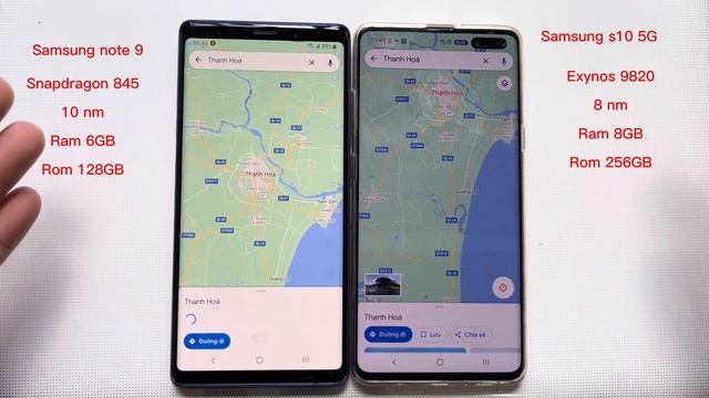 Snapdragon 845 (Samsung note 9) vs Exynos 9820 (Samsung S10 5G) speed test смотреть онлайн