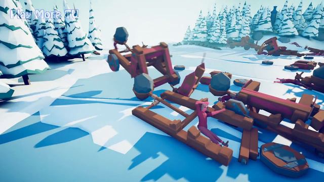 The power of BALLISTA vs CATAPULT - Totally Accurate Battle Simulator (TABS) Gameplay смотреть онлайн