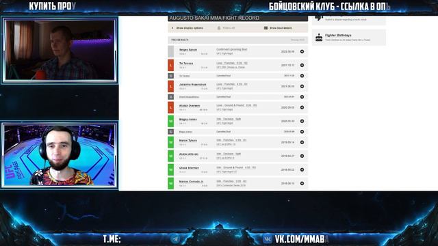 СЕРГЕЙ СПИВАК - АВГУСТО САКАЙ ПРОГНОЗ | АНАЛИТИКА НА ТУРНИР UFC FIGHT NIGHT SANTOS VS HILL | MMABET смотреть онлайн