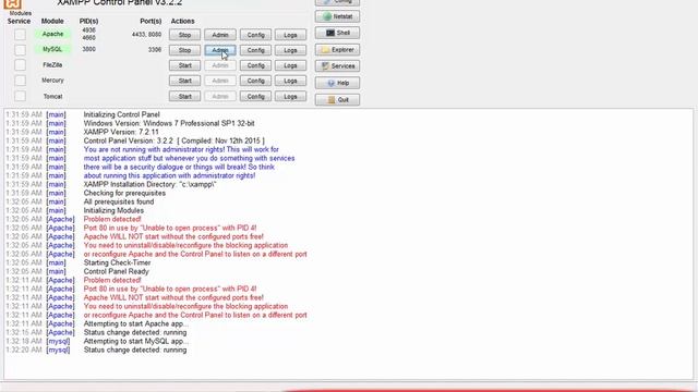 How to open phpmyadmin in XAMPP server смотреть онлайн