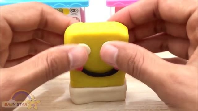 Learn how Angry Birds and Simpson and Sponge Bob and learn colors clay works смотреть онлайн