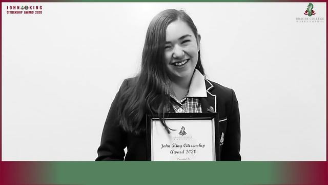 JOHN KING CITIZENSHIP AWARDS 2020