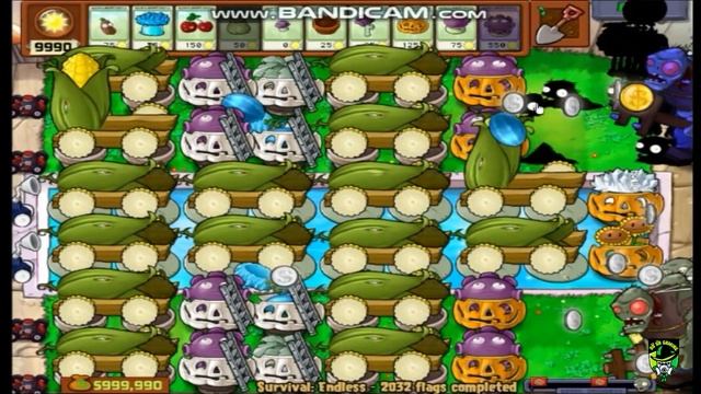 Plants vs Zombies - Survival endless ( 16 Cob Cannon ) смотреть онлайн