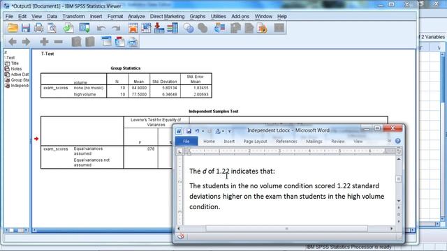 Effect Size in SPSS – Two Sample t Test; Cohen's d смотреть онлайн