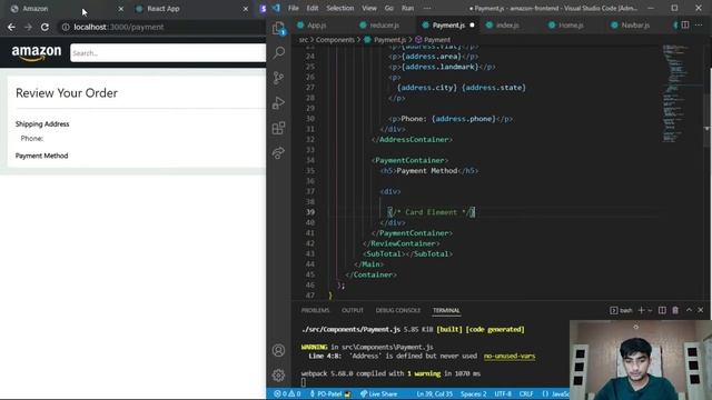#7 Payment Page For Amazon Clone | React | MERN Stack ?? смотреть онлайн