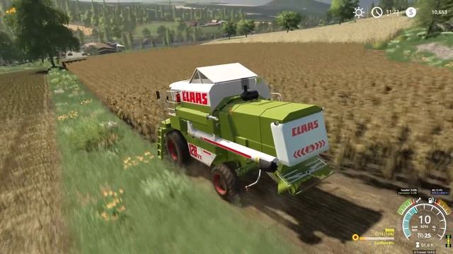 New fields, harvesting w/ CLAAS DOMINATOR 128vx | La Baume | Farming simulator 19 | Timelapse #04 смотреть онлайн