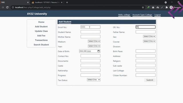 Fees Management System Project in PHP MySQL with Source Code - CodeAstro смотреть онлайн