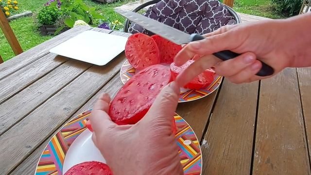 Дегустирую розовые томаты. смотреть онлайн